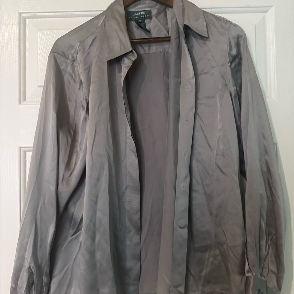 Ralph Lauren Silver Button-Up Shirt